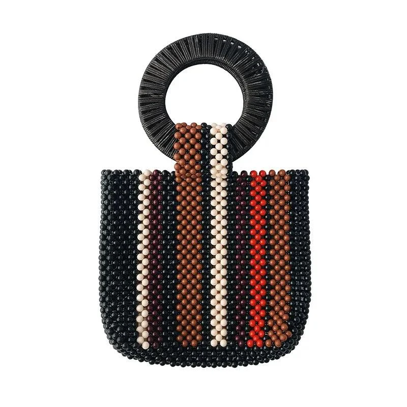 Tamara Beaded Vertical Stripe Mini Totes - Glova