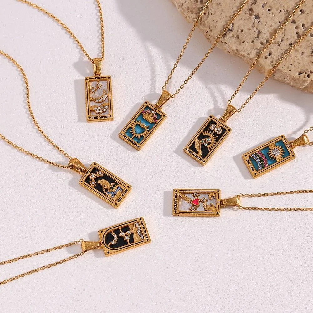 Tarot Cards Pendant Necklaces - Glova