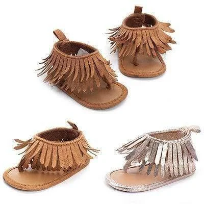 Tassel Leather Sandals - Glova