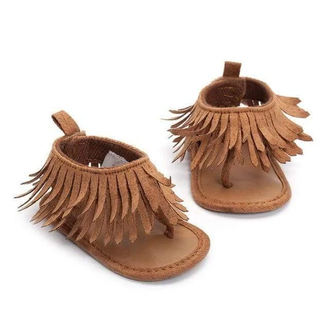 Tassel Leather Sandals - Glova