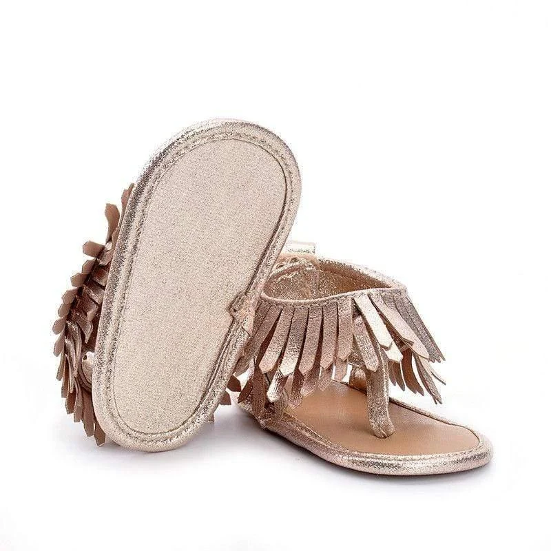 Tassel Leather Sandals - Glova