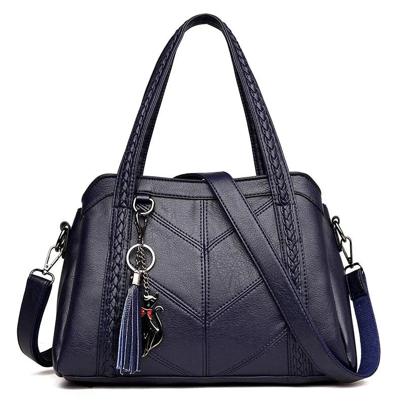 Tassels Crossbody PU Leather Shoulder Bag - Glova