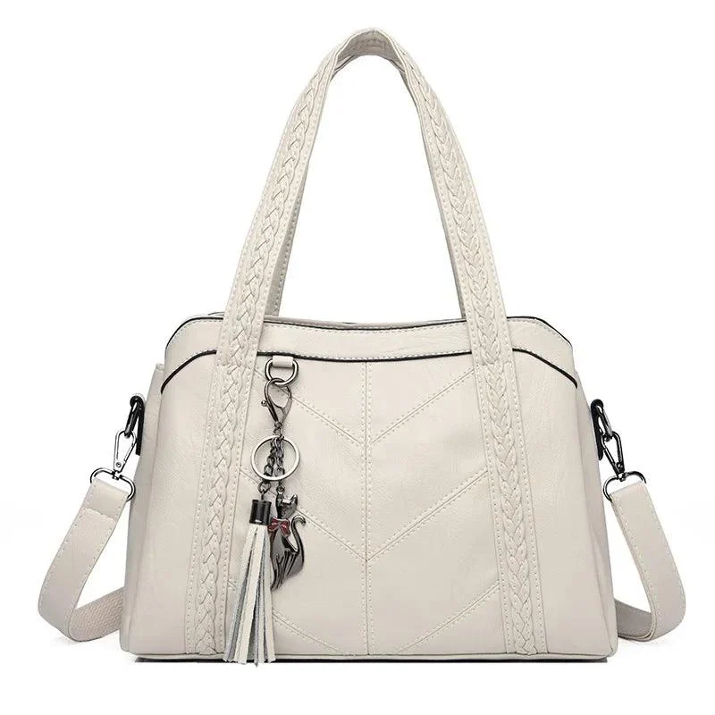 Tassels Crossbody PU Leather Shoulder Bag - Glova