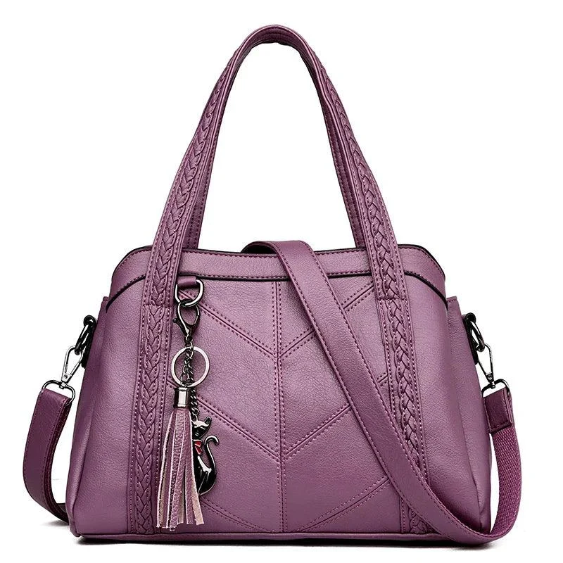 Tassels Crossbody PU Leather Shoulder Bag - Glova