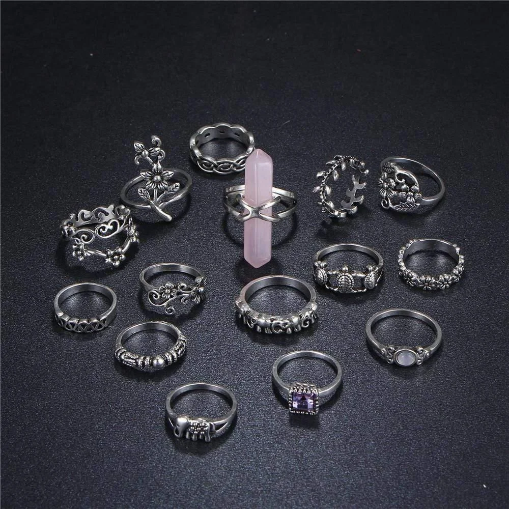 'The Crystal' Ring Set - Glova