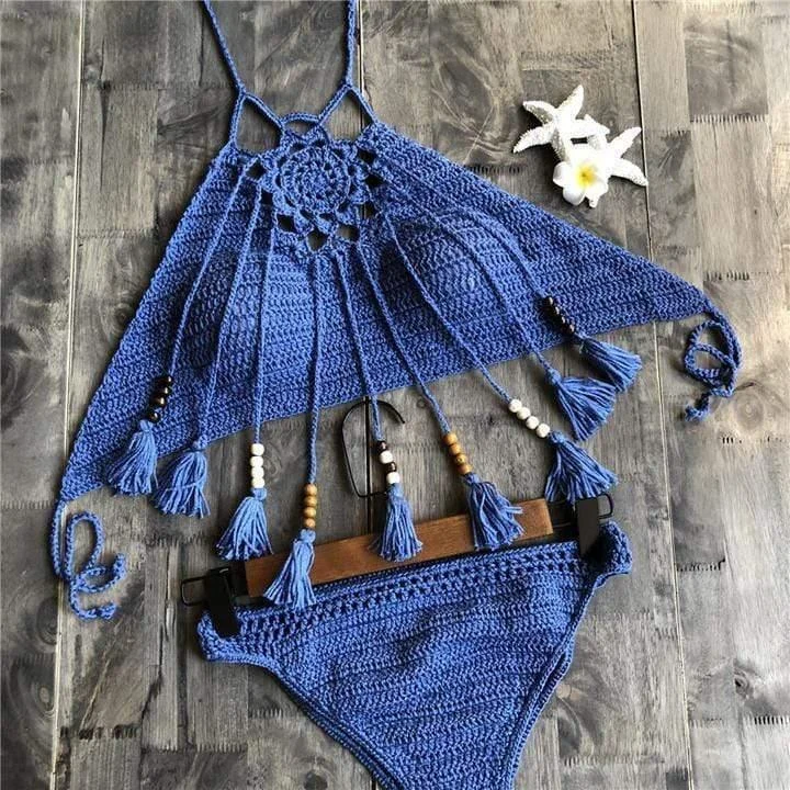 Tiki Tassel Bikini Set (7 colors) - Glova