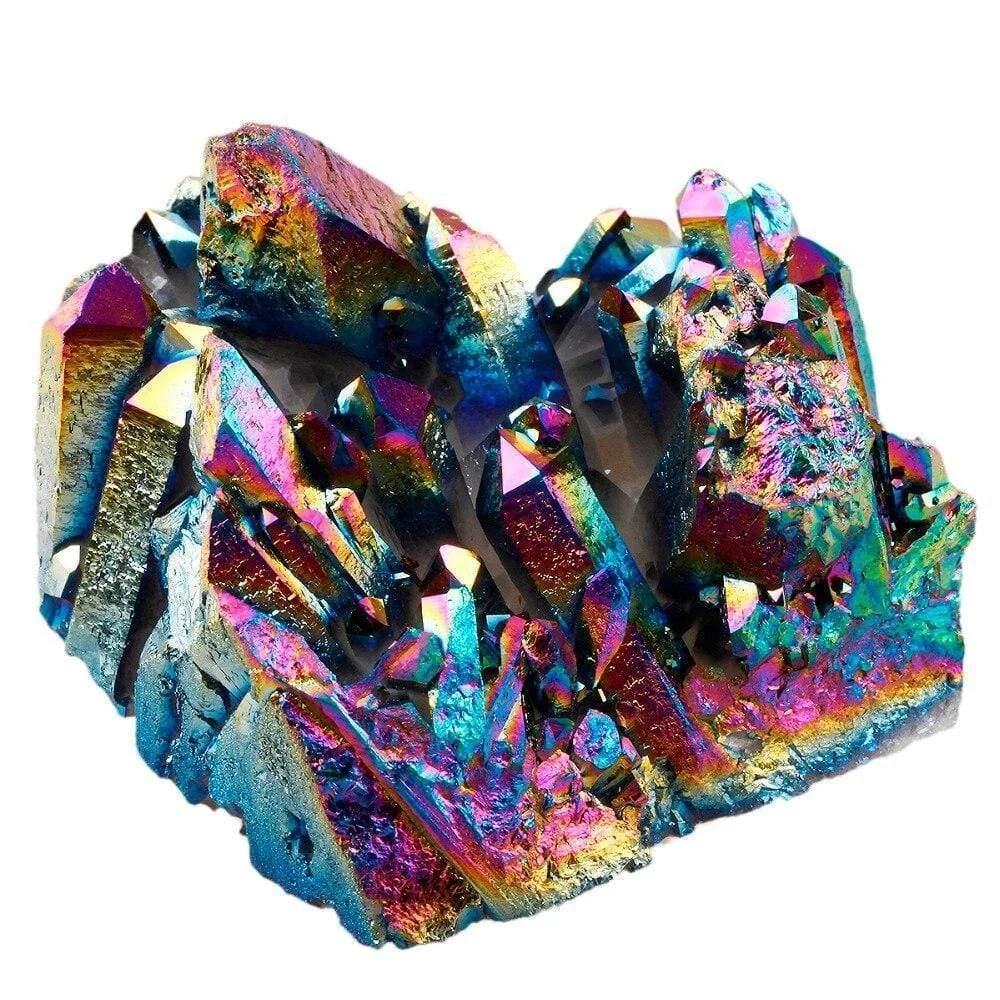 Titanium Rainbow Quartz Crystal Cluster - Glova