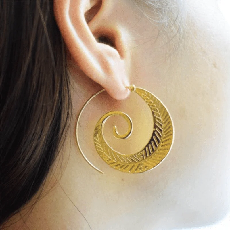 Tranquility Spiral Earrings (2 Colors) - Glova