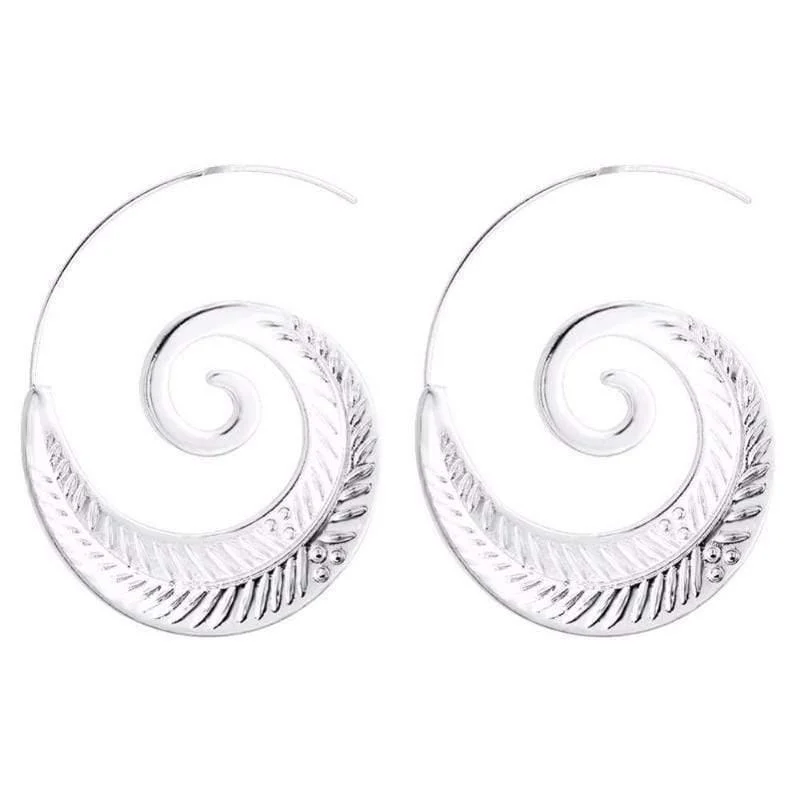 Tranquility Spiral Earrings (2 Colors) - Glova