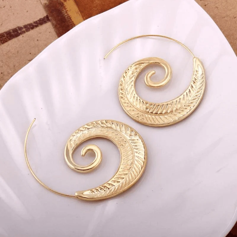 Tranquility Spiral Earrings (2 Colors) - Glova