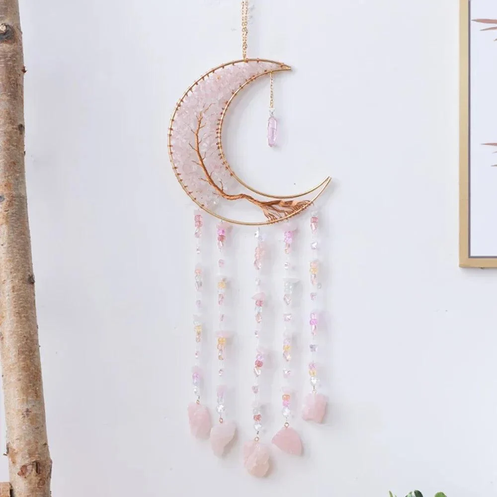 Tree Of Life Agate Moon Dream Catcher - Glova