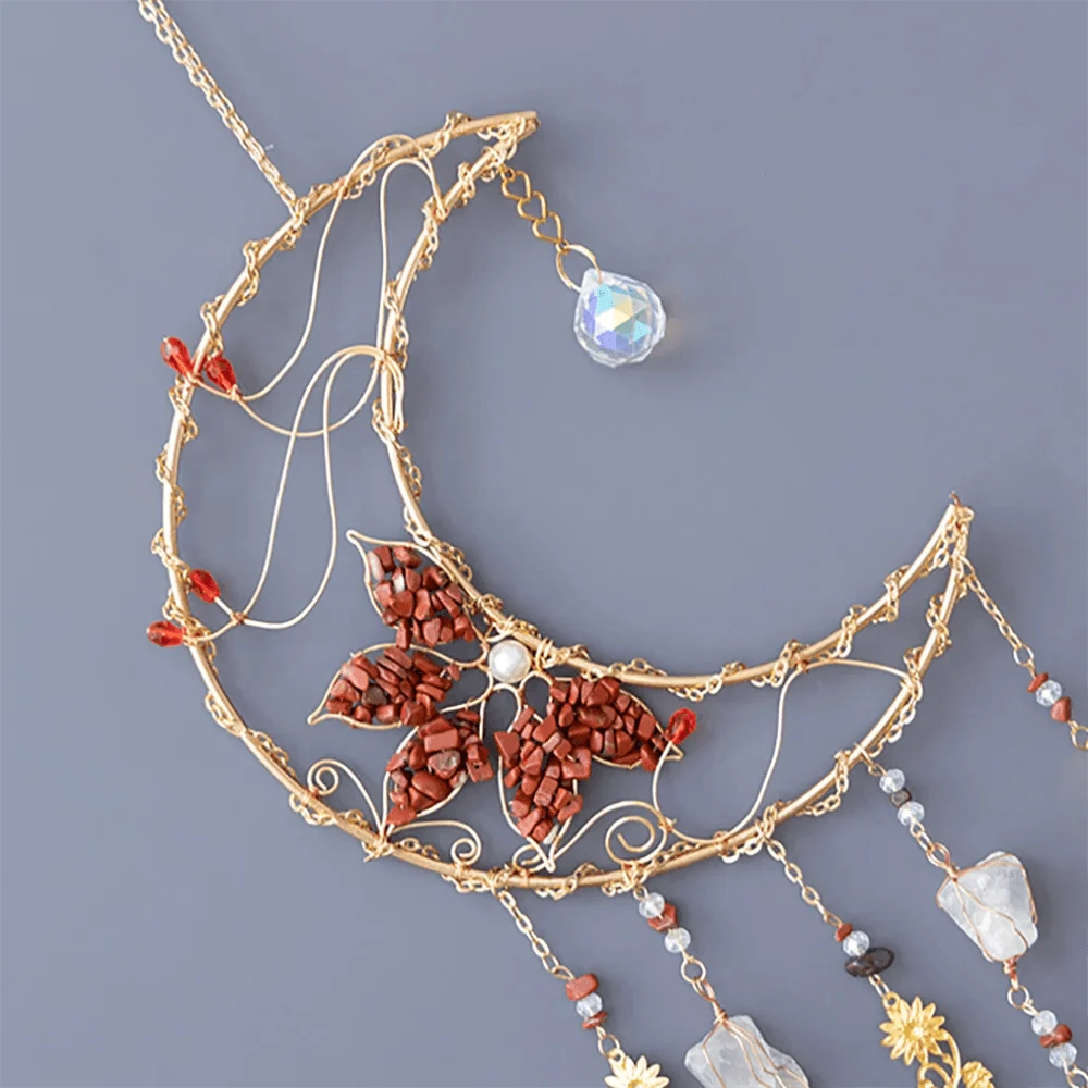 Tree Of Life Agate Moon Dream Catcher - Glova