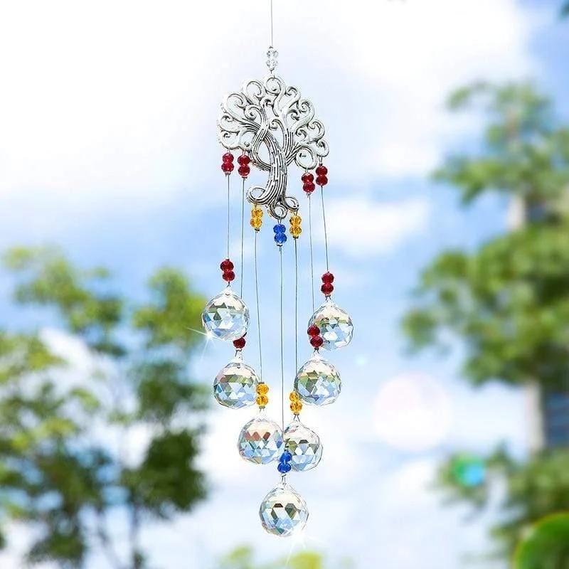 Tree Of Life Hanging Crystal Suncatcher - Glova