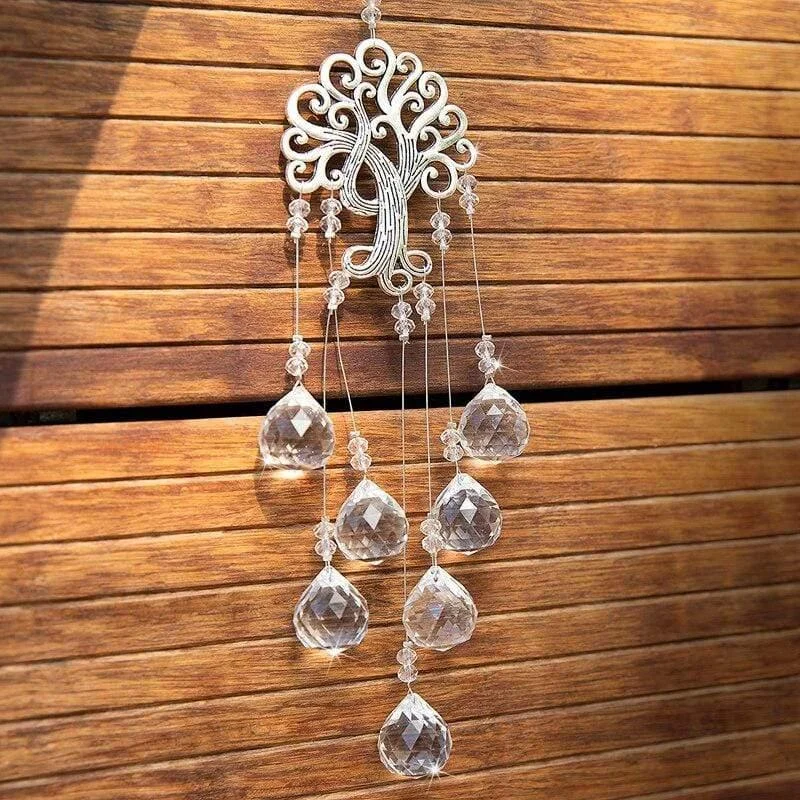 Tree Of Life Hanging Crystal Suncatcher - Glova