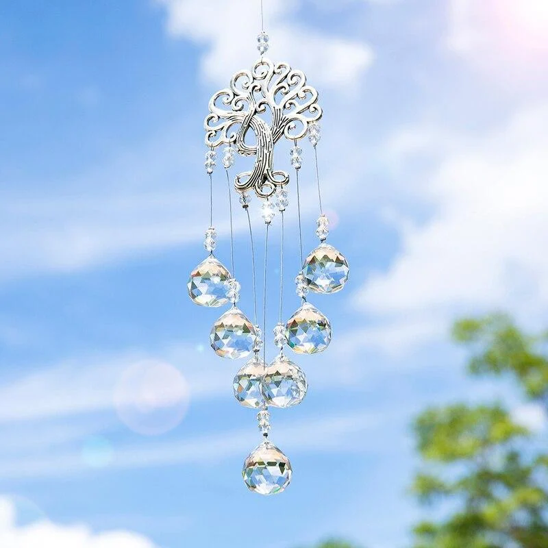 Tree Of Life Hanging Crystal Suncatcher - Glova