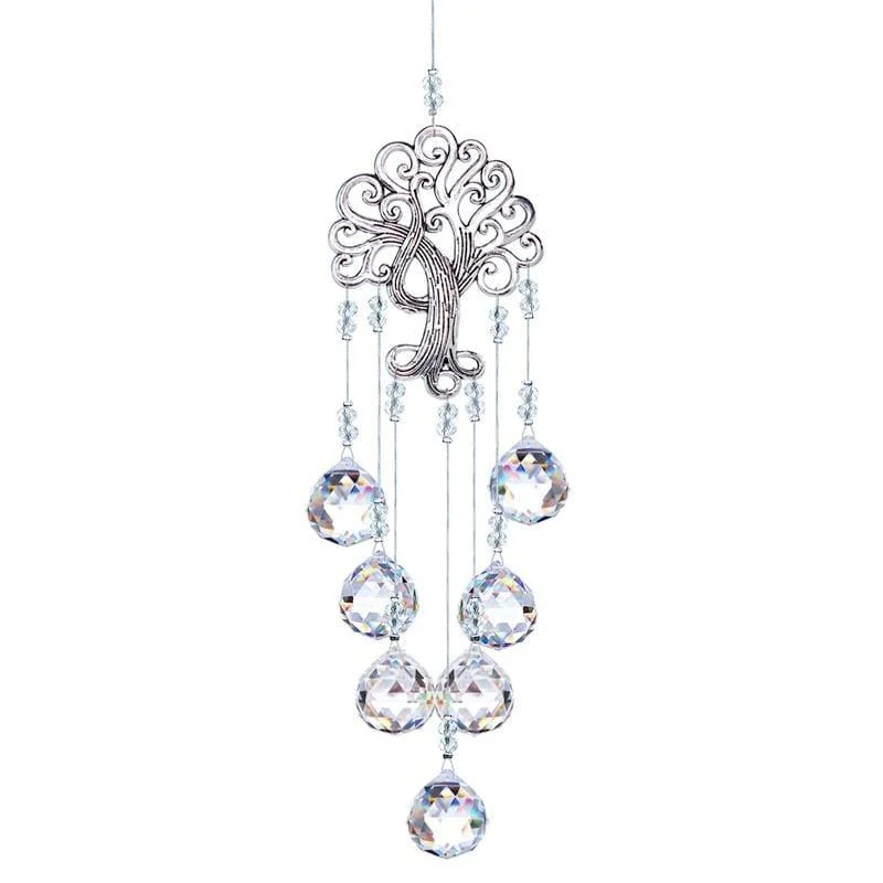 Tree Of Life Hanging Crystal Suncatcher - Glova