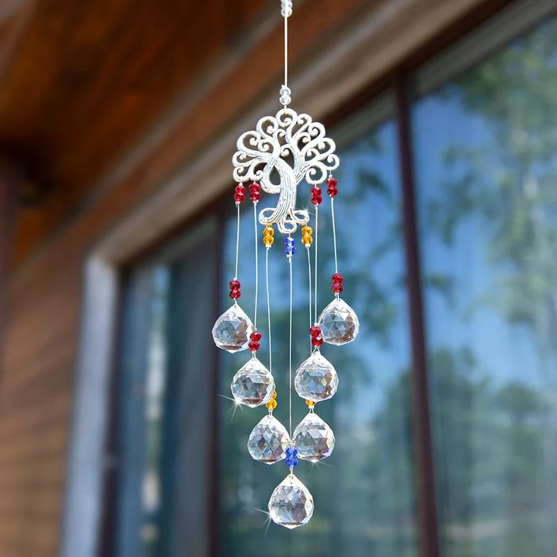 Tree Of Life Hanging Crystal Suncatcher - Glova