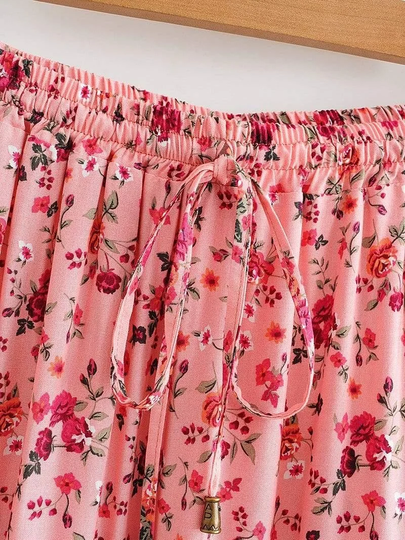 Triana Maxi Skirt in Pink - Glova