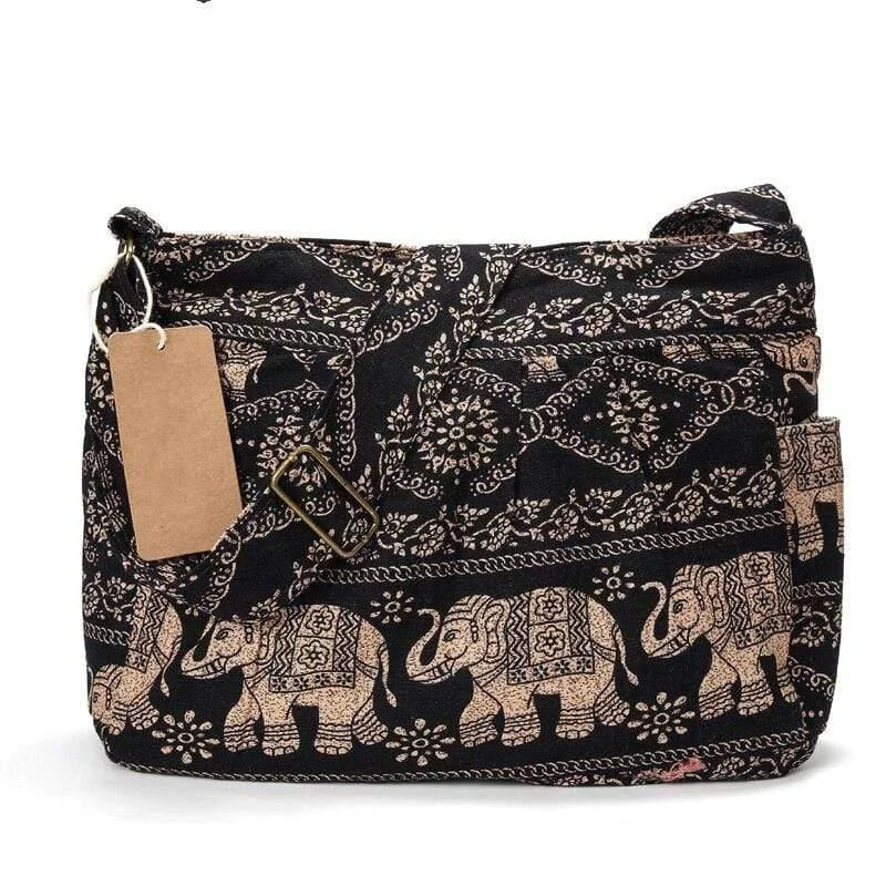 Tribal Elephant Crossbody Bag - Glova