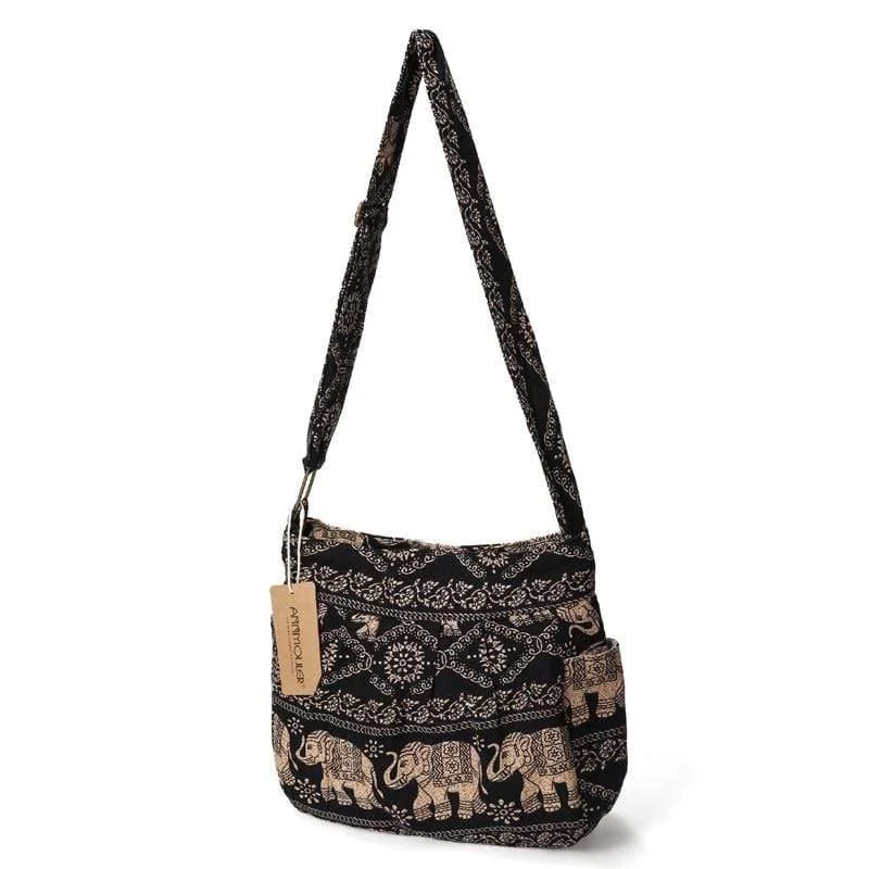 Tribal Elephant Crossbody Bag - Glova