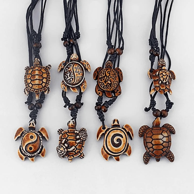 Tribal Turtle Necklace Set Of 8 - Glova