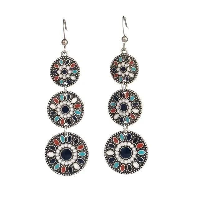 Triple Ethnic Boho Earrings - Glova