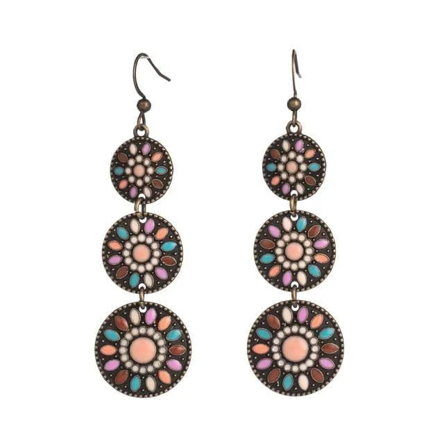 Triple Ethnic Boho Earrings - Glova