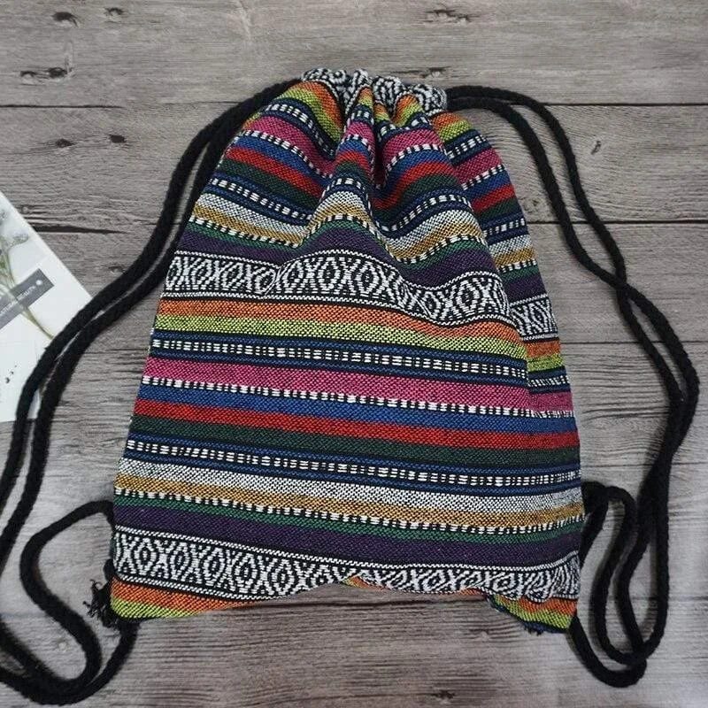 Trippy Hippie Drawstring Backpack - Glova