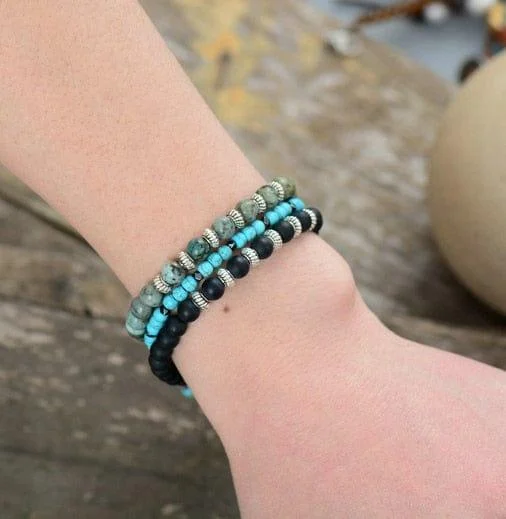 Turquoise Beaded Boho Bracelet - Glova