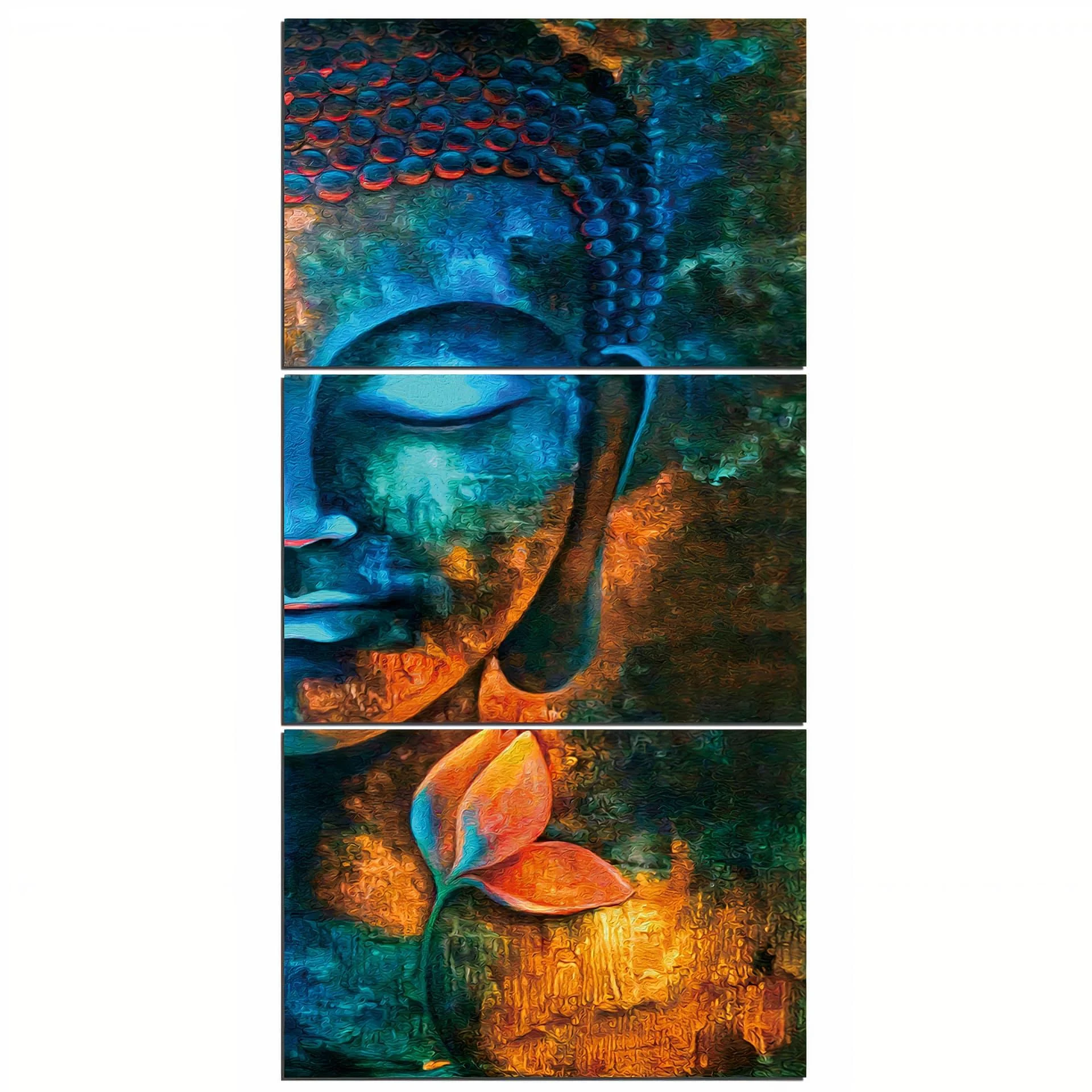 Turquoise Buddha Canvas Wall Art - Glova