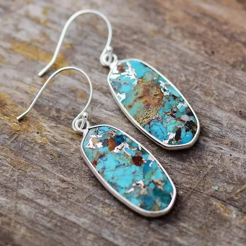 Turquoise Natural Stone Earrings - Glova