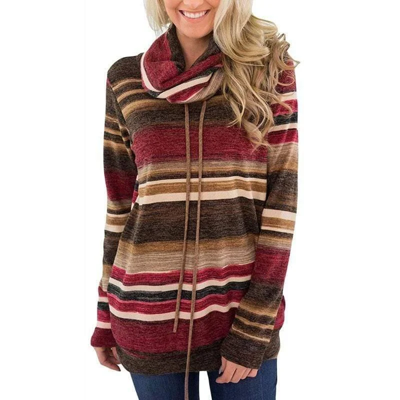 Turtleneck Striped Pullover (2 Colors) - Glova