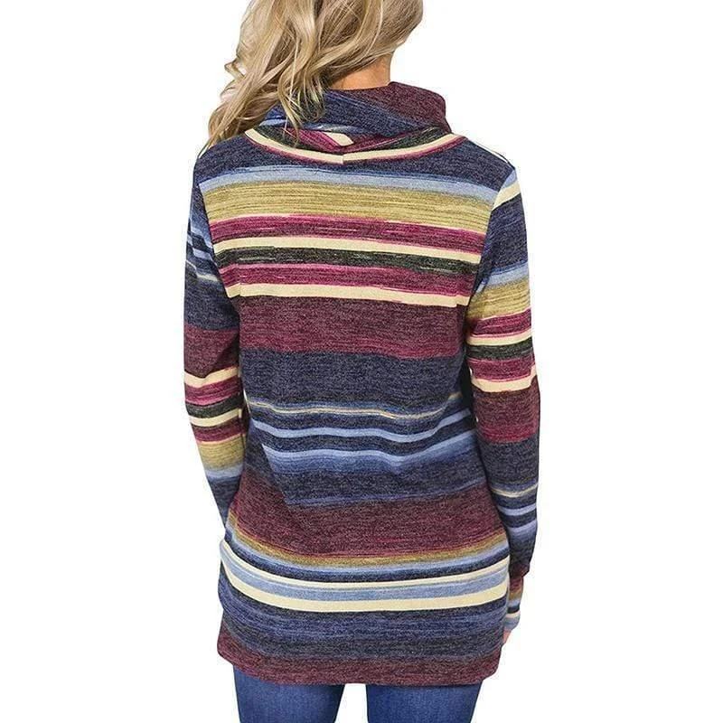 Turtleneck Striped Pullover (2 Colors) - Glova