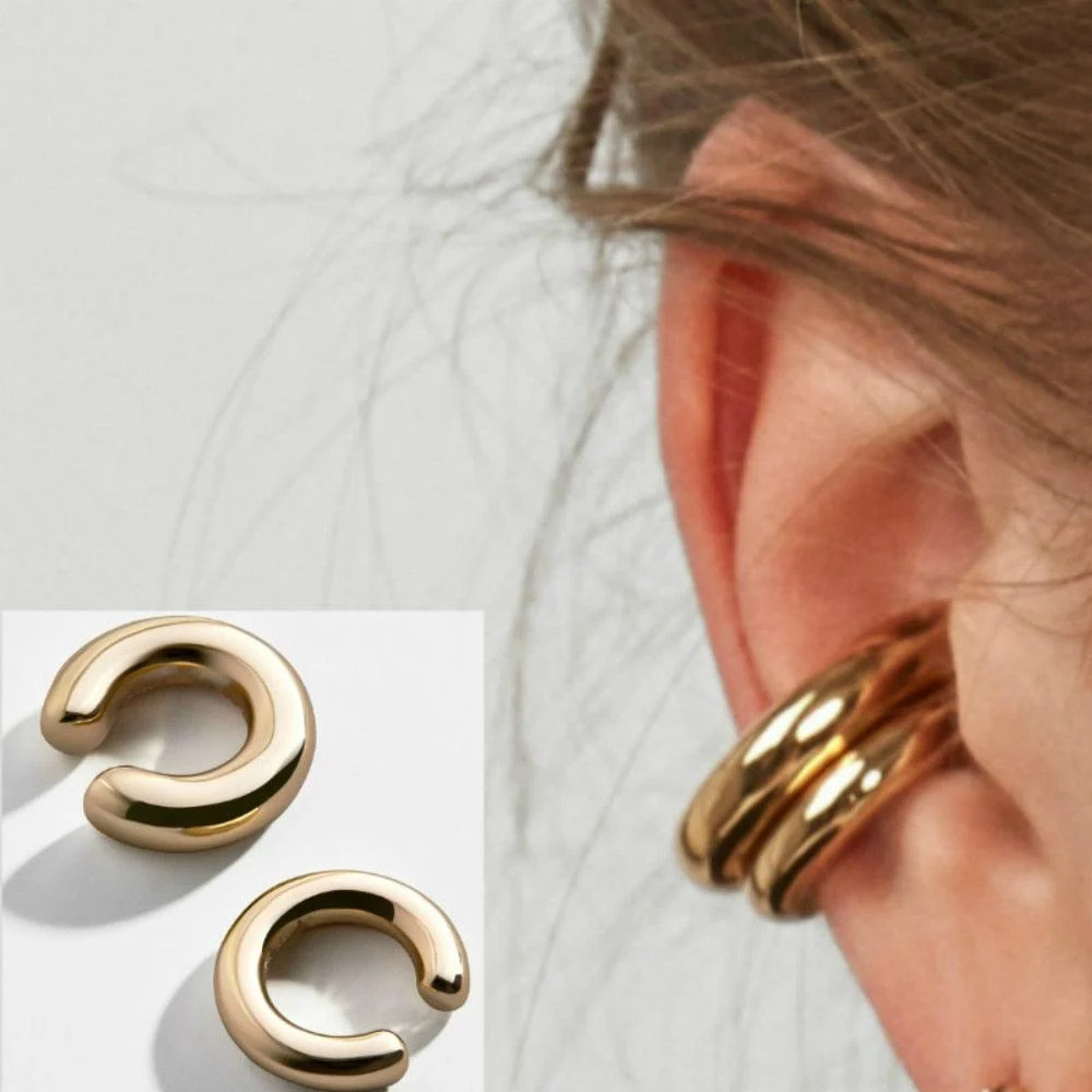 Two Hoop Ear Cuff Clip - 2 Colors - Glova