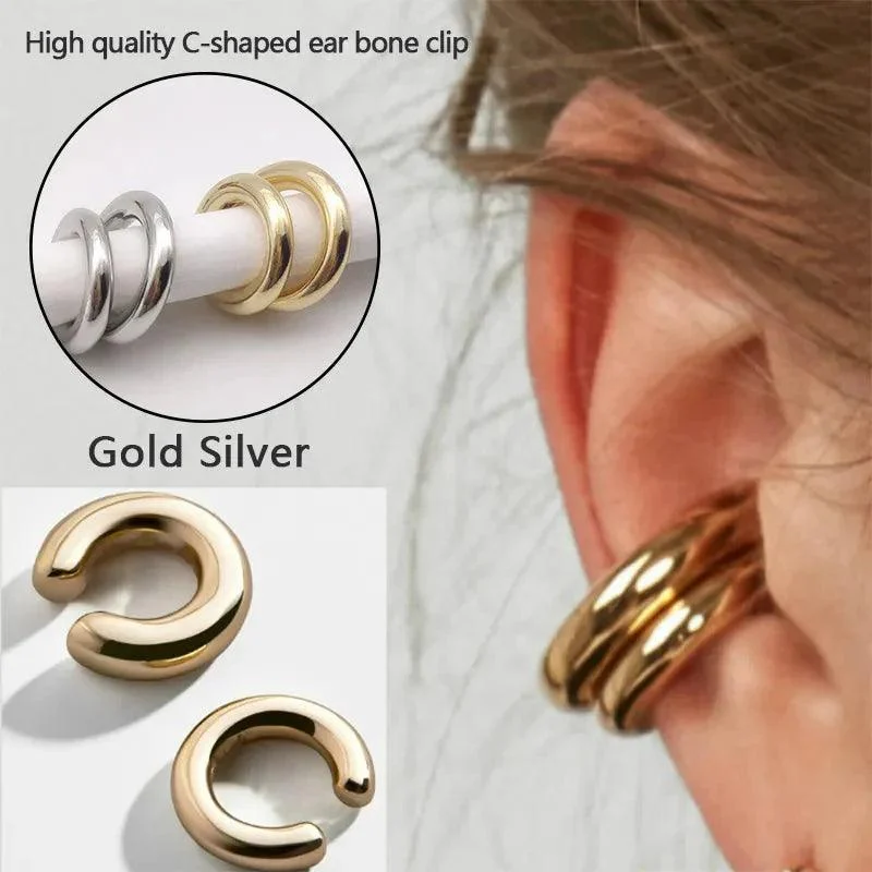 Two Hoop Ear Cuff Clip - 2 Colors - Glova