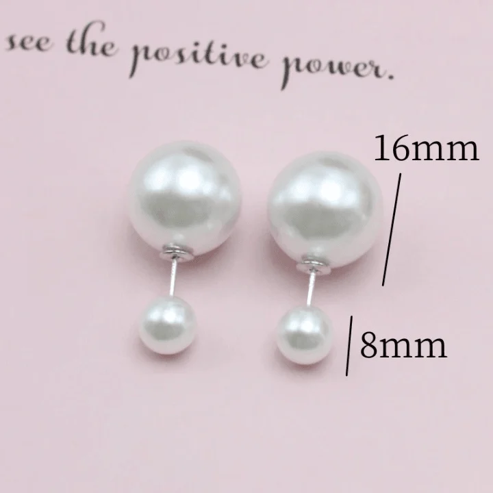 Two Way Pearl Stud Earrings - Glova