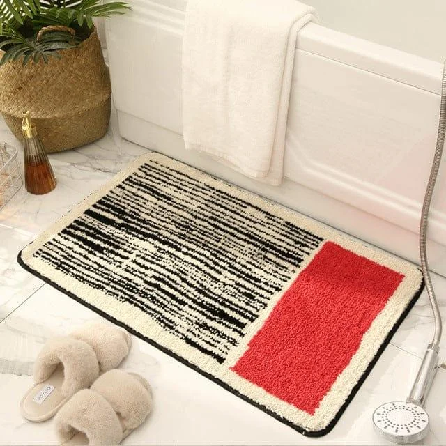 Ultra Soft Striped Bath Mat - Glova