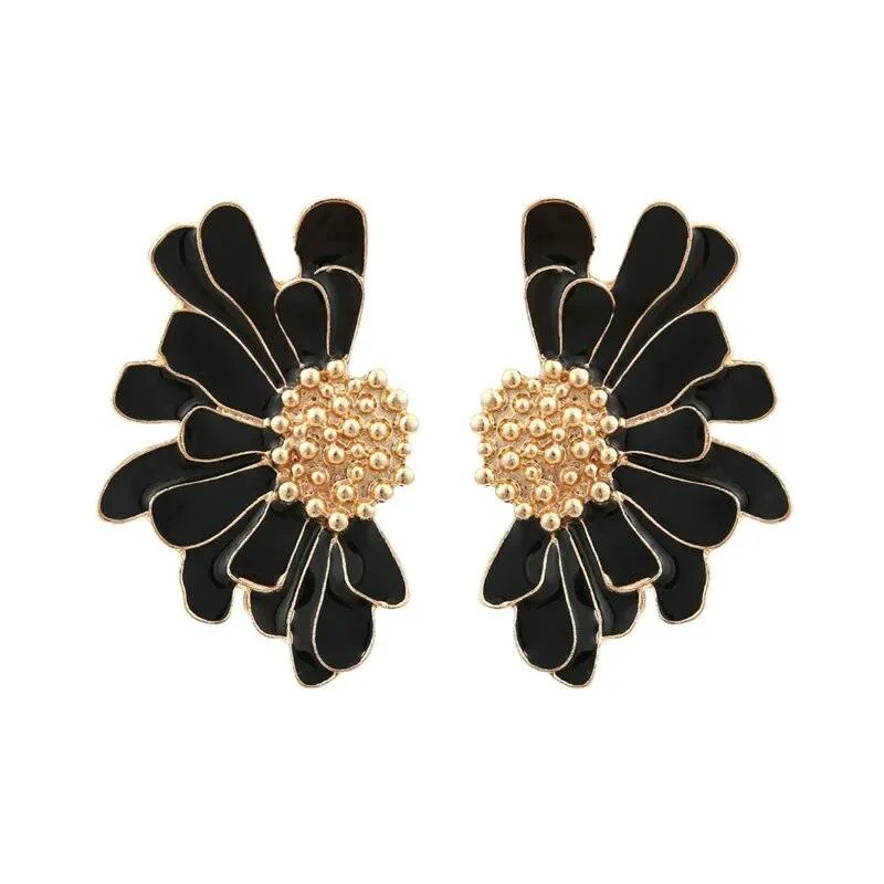 Veera Enamel Flower Earrings - Glova