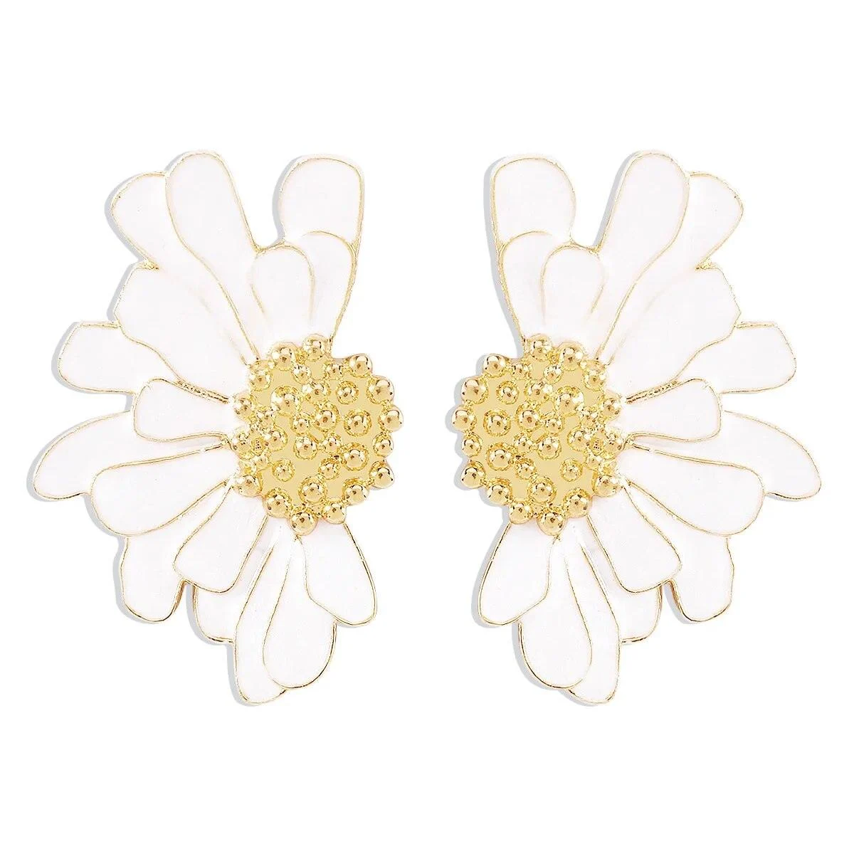 Veera Enamel Flower Earrings - Glova