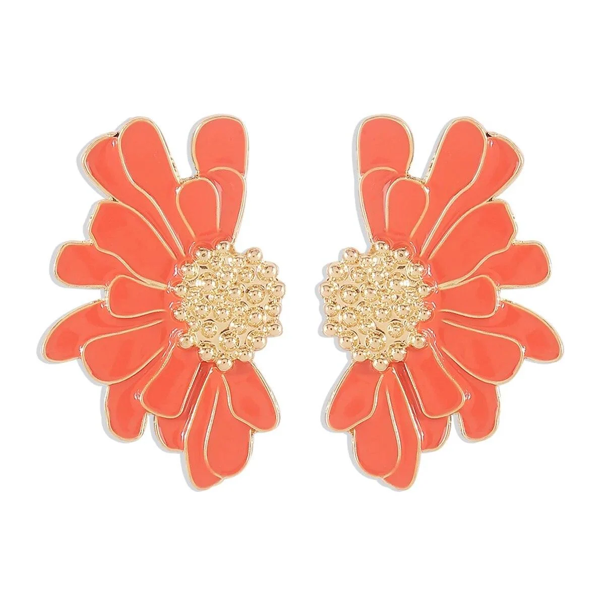 Veera Enamel Flower Earrings - Glova