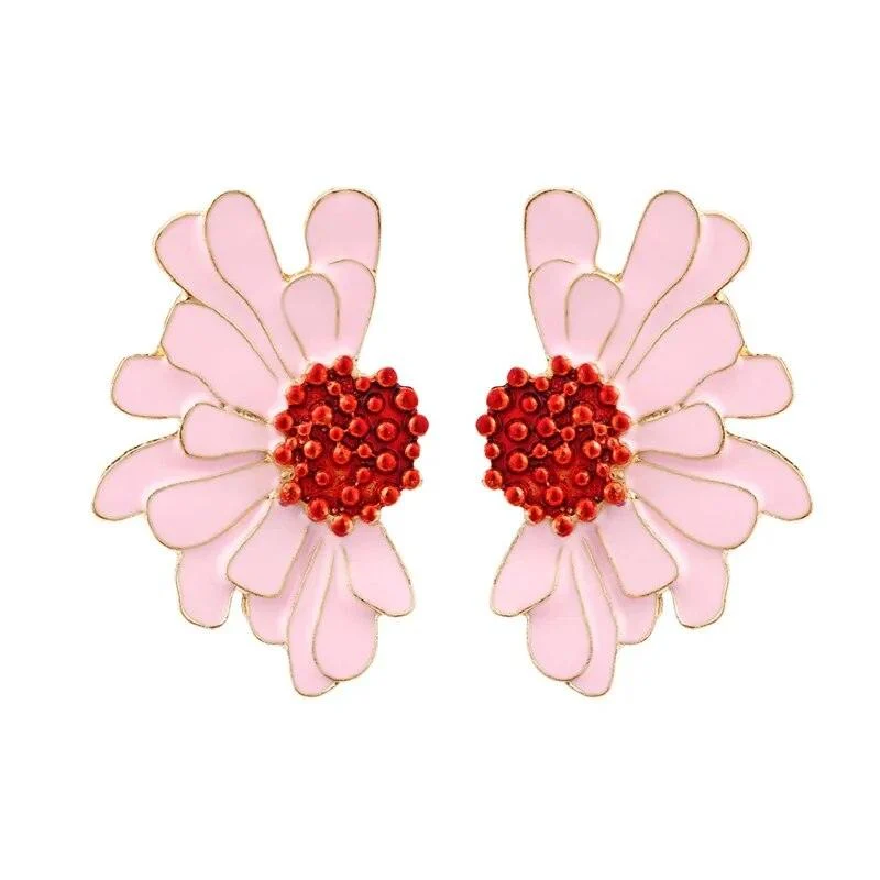 Veera Enamel Flower Earrings - Glova