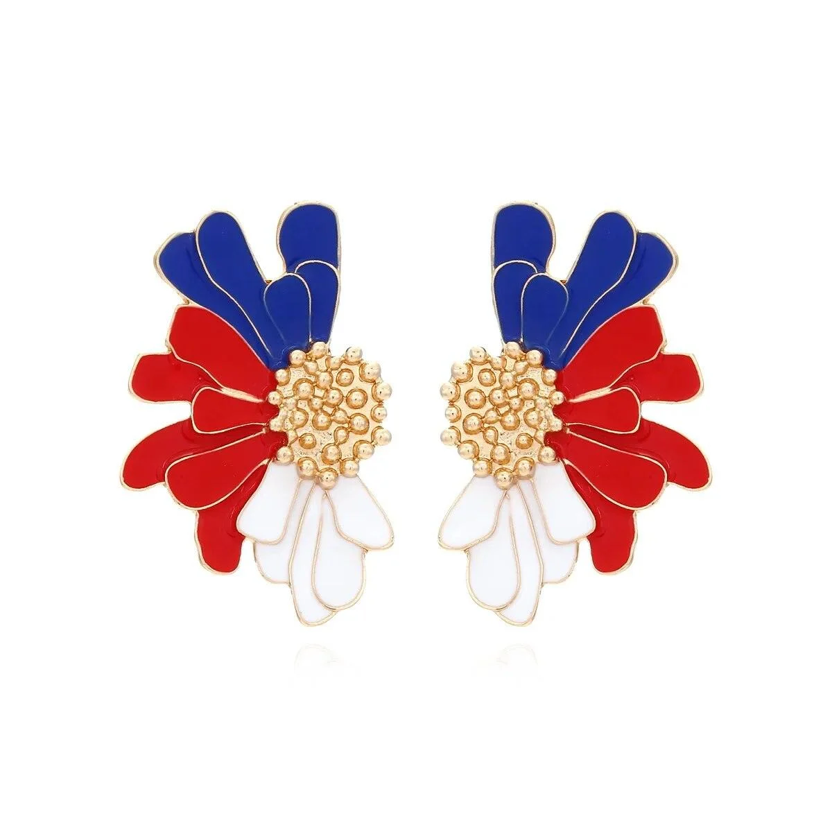 Veera Enamel Flower Earrings - Glova