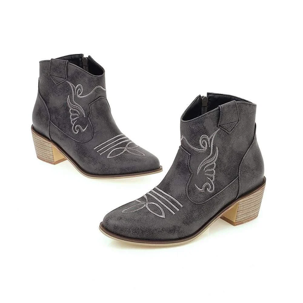 Vegan Leather Ankle Boots - Glova