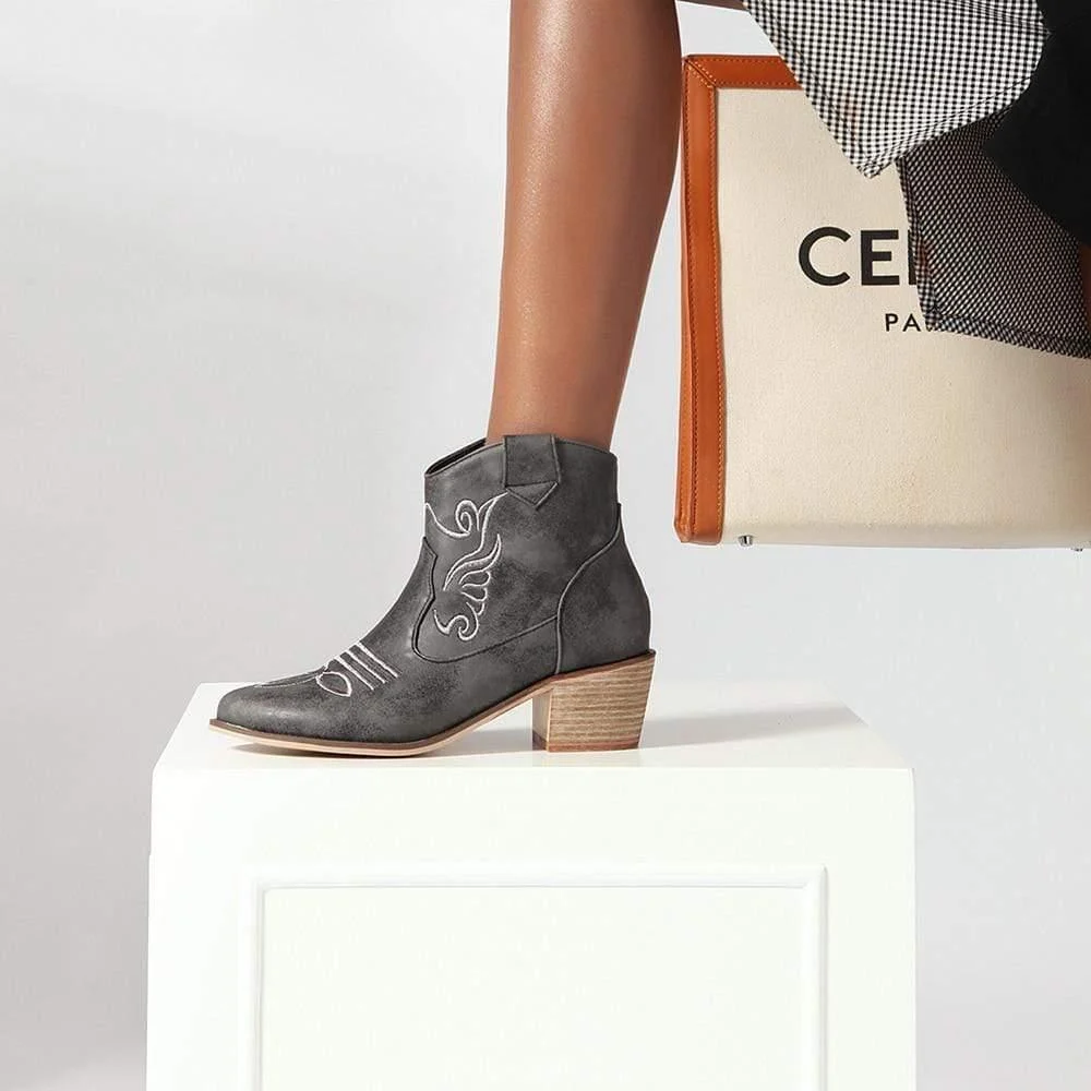 Vegan Leather Ankle Boots - Glova