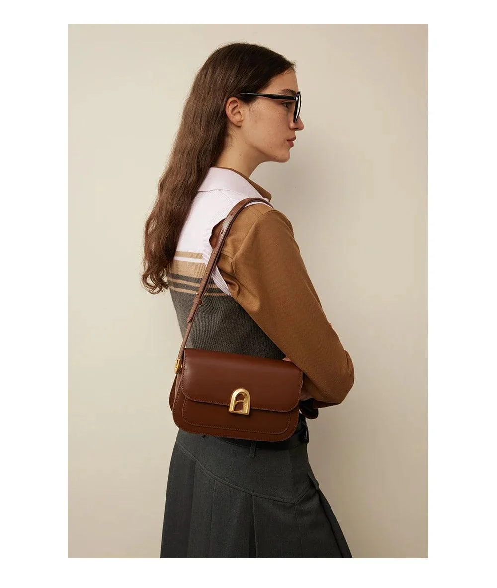 Vegan Leather Shoulder Crossbody Flap Bag - Glova