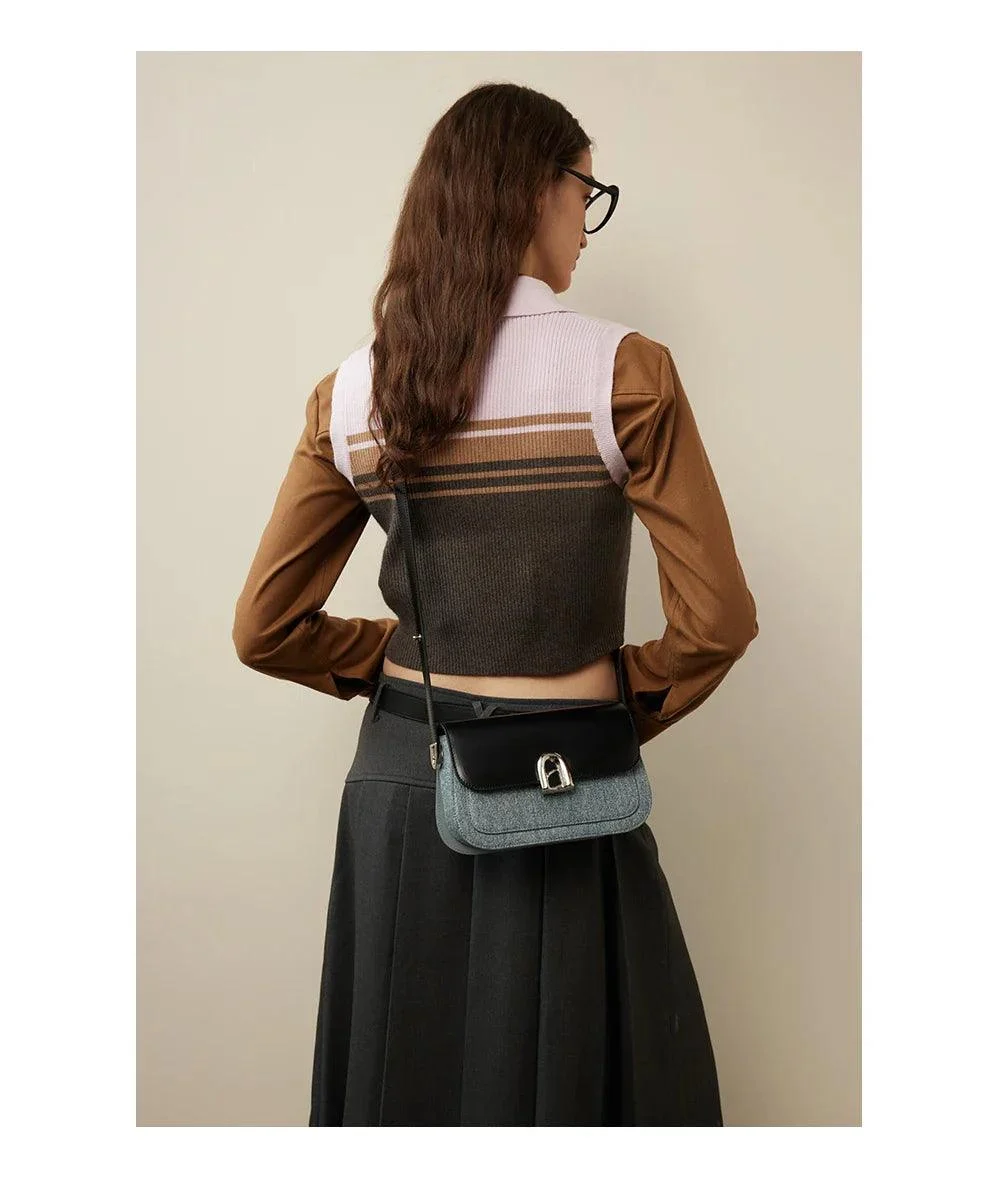 Vegan Leather Shoulder Crossbody Flap Bag - Glova