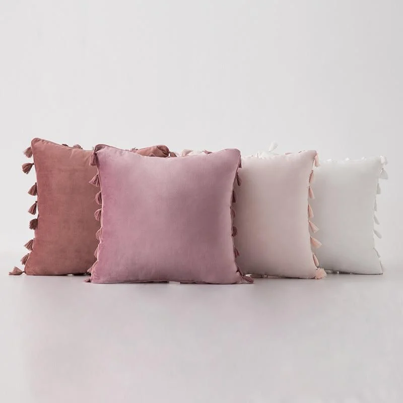 Velvet Cushion Cover with Tassels - Glova