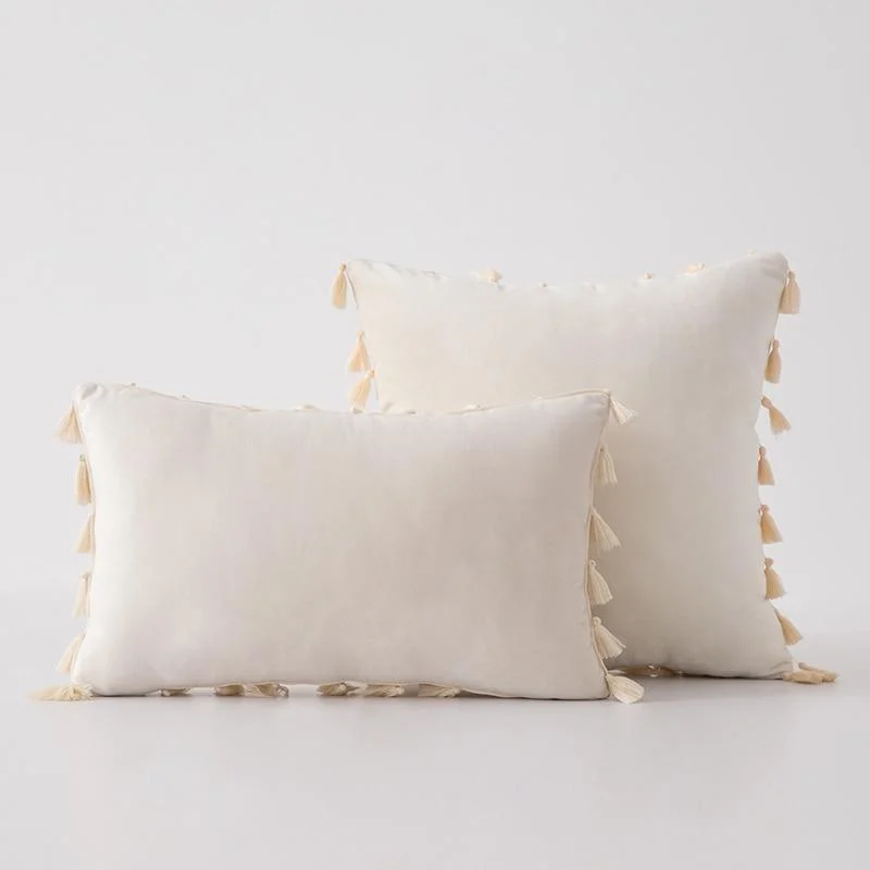 Velvet Cushion Cover with Tassels - Glova