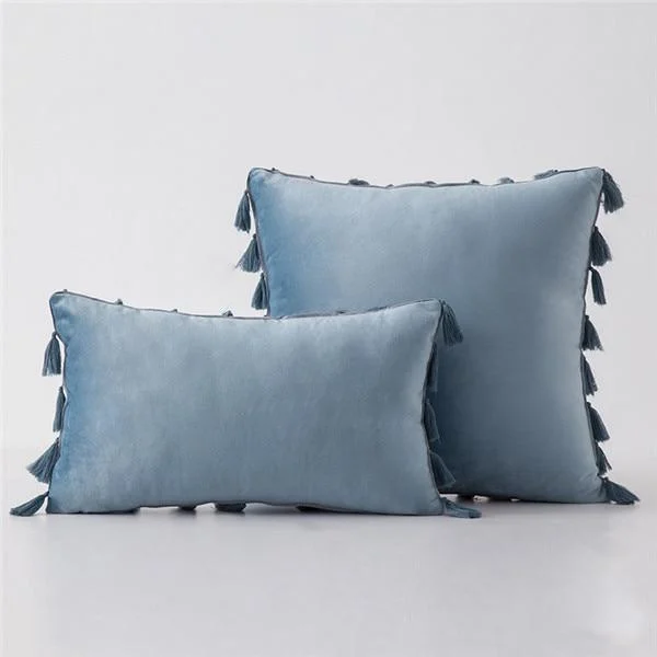 Velvet Cushion Cover with Tassels - Glova