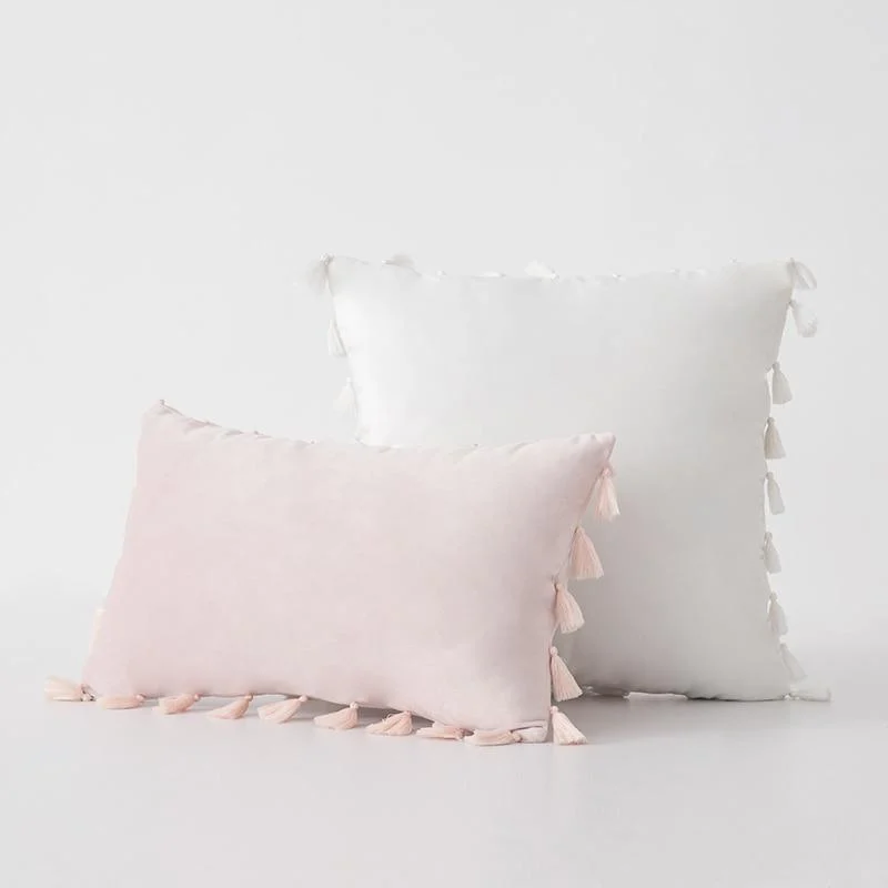 Velvet Cushion Cover with Tassels - Glova